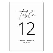 Elegant zwart-witscript kaart (Voorkant)