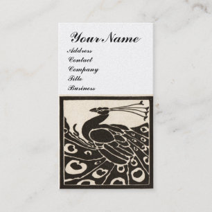 ELEGANT ZWART WITTE PAUW MONOGRAM Luxe Parel Visitekaartje