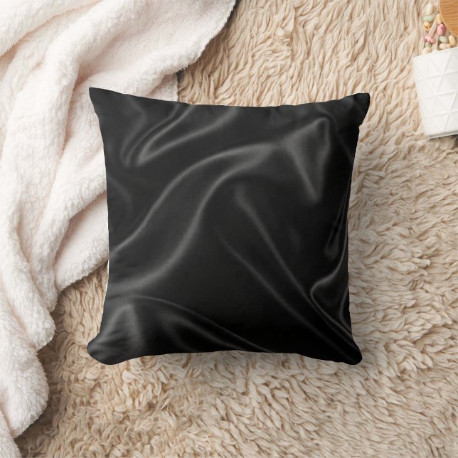 Elegant  zwart zijden design Sierkussen (Creator heeft geüpload)