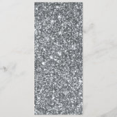 Elegant Zwart Zilver Sparkle Tandheelkundig Afstud Menu (Achterkant)