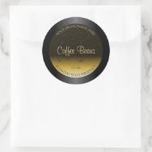 Elegant zwarte bruine beige gradiëntetiketten voor ronde sticker (Tas)