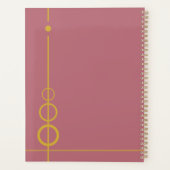 Elegant zwarte en gouden, speciaal gepersonaliseer planner (Achterkant)