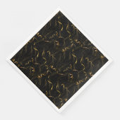 Elegant zwarte en gouden wijndoos servet (Hoek)