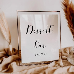 Elegant zwarte en witte Dessert Band bruiloft Poster