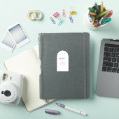 Elegant zwarte en witte moderne flessengte met gin sticker (iPad Cover)