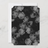 Elegant zwarte en witte rozen Sla de datumkaarten  Save The Date (Achterkant)