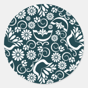 Elegant zwarte en witte Sticker