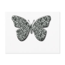 Elegant zwarte en witte vlinder