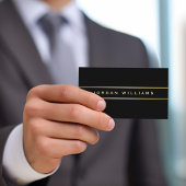 Elegant zwarte goudgradiënt grenst professioneel visitekaartje