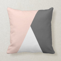 Elegant zwarte roze & grijze geometrische driehoek