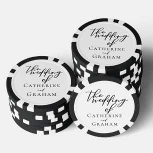 Elegant Zwarte Schrift Trouw Persoonlijk Poker Chips