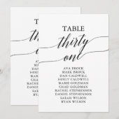 Elegant zwarte tabel nummer 31: Zitplaatje Kaart (Voorkant / Achterkant)