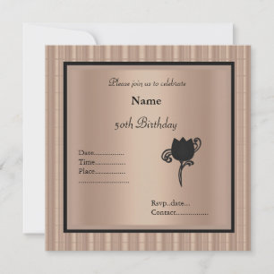 ELEGANT ZWARTE TULIP PARTY INVITATION KAART