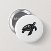 Elegant Zwemmen Oude Water Schildpad Copy Ronde Button 5,7 Cm (Voorkant /achterkant)