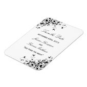 Elegant zwemt zwart en wit huwelijk sparen de datu magneet (Linkerzijde)