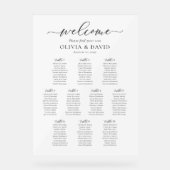 Elegante 10 Tafels Welkom Acryl Stoelen Chart Bord (Voorkant)