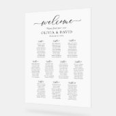 Elegante 10 Tafels Welkom Acryl Stoelen Chart Bord (Hoek)