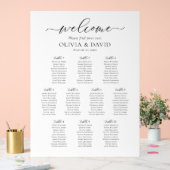 Elegante 10 Tafels Welkom Acryl Stoelen Chart Bord (Huwelijk)