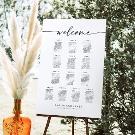 Elegante 13 Tafels Welkom Zitplaats Chart Poster