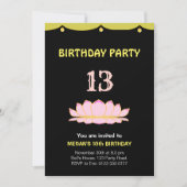 Élégante 13ème anniversaire de fête Invitation (Devant)
