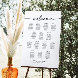 Elegante 14 Tafels Welkom Zitplaats Chart Poster
