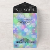 Elegante 14e Opaal Bruiloftjubileum Viering All In One Uitnodiging (Buitenkant)