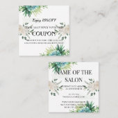 Elegante 15% korting op Succulent Floral Coupon Ka (Voorkant / Achterkant)