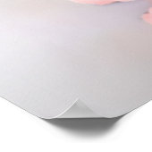 Elegante 18 tafel roze roos bruiloft zitplaatskaar poster (Hoek)