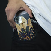 Elegante 1920's Art Deco Zwart en Goud Modern Samsung Galaxy Hoesje