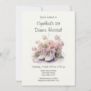 Elegante 1e Ballet Dans Overweging Uitnodiging
