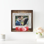 Elegante 1e trouwdag foto klok (Huis)