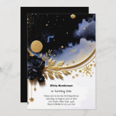 Elégante 1ère Invitation anniversaire (Devant / Derrière)
