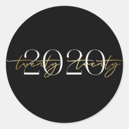 Elegante 2020 Afstudeersticker Ronde Sticker