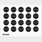 Elegante 2020 Afstudeersticker Ronde Sticker (Vel)