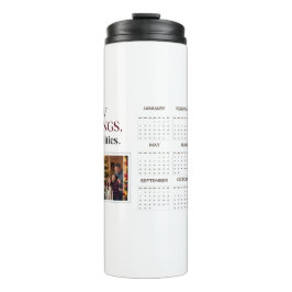 Elegante 2025 Familie Fotocollage Kalender Thermosbeker