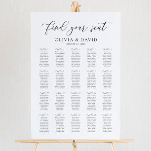 Elegante 20 tafels Vind uw zitplaatskaart Poster