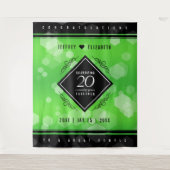 Elegante 20e Smaragd Huwelijksverjaardag Wandkleed (Voorkant)