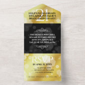 Elegante 21e Koperen Huwelijksjubileum Viering All In One Uitnodiging (Binnen)