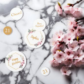 Elégante 21e table d'anniversaire Confetti