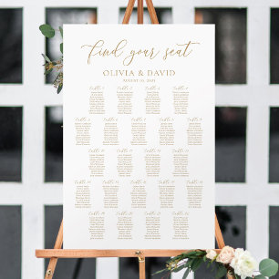 Elegante 22 Tafels Vind Je Plaats Zitplaats Grafie Poster