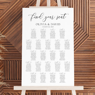 Elegante 22 Tafels Vind Je Plaats Zitplaats Grafie Poster
