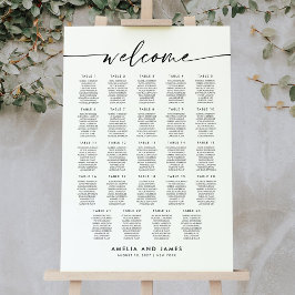Elegante 24 Tafels Welkom Zitplaats Chart Poster