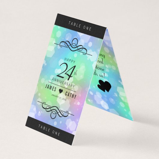 Élégante 24e anniversaire du Mariage Opal (Back)