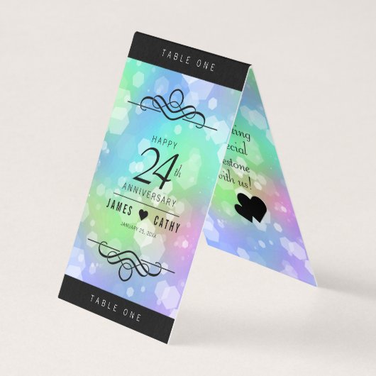 Élégante 24e anniversaire du Mariage Opal (Front)