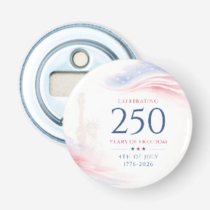 Elegante 250ste Amerikaanse Onafhankelijkheidsdag  Button Flesopener