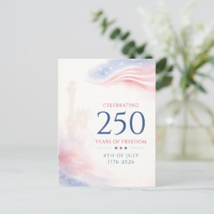 Elegante 250ste Amerikaanse Onafhankelijkheidsdag Feestdagenkaart
