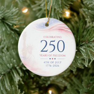 Elegante 250ste Amerikaanse Onafhankelijkheidsdag Keramisch Ornament