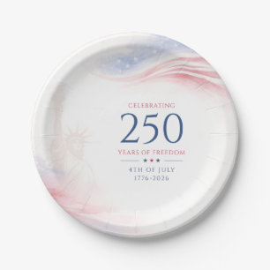 Elegante 250ste Amerikaanse Onafhankelijkheidsdag Papieren Bordje