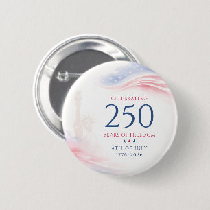 Elegante 250ste Amerikaanse Onafhankelijkheidsdag  Ronde Button 5,7 Cm