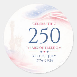 Elegante 250ste Amerikaanse Onafhankelijkheidsdag  Ronde Sticker